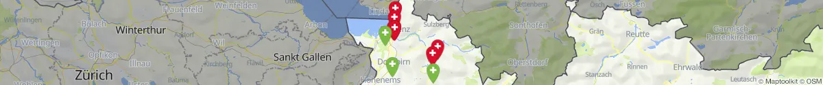 Map view for Pharmacies emergency services nearby Sulzberg (Bregenz, Vorarlberg)